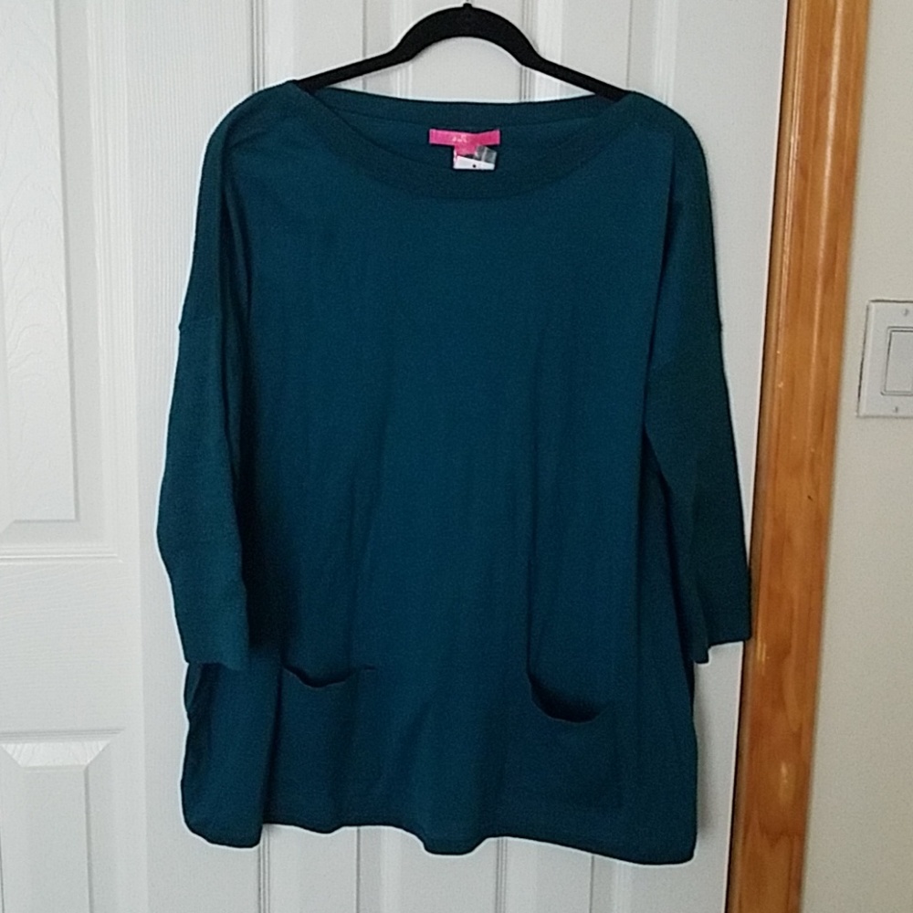 NWT Lilly Pulitzer Teal Shimmer Tunic Sweater